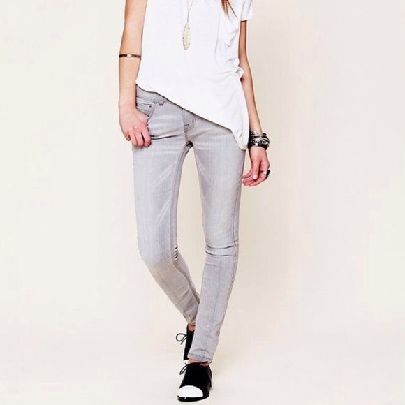 Free People Denim - Free People • Grey Skinny Jeans
